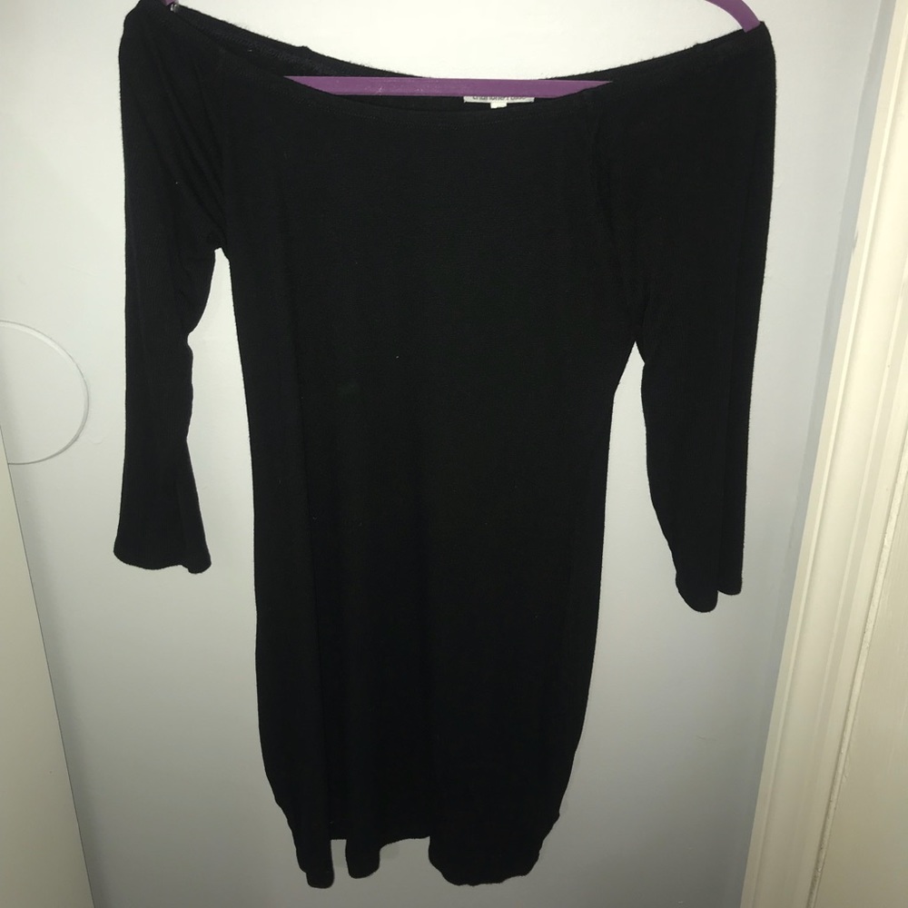Black Long Sleeve Off The Shoulder Dress